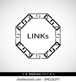 Chain, link icon. Vector EPS10, Great for any use.