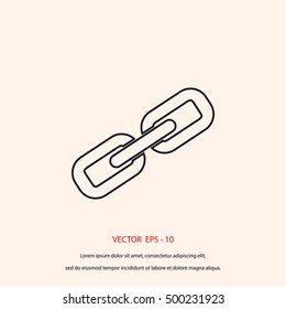 Chain link icon vector, flat design best vector icon