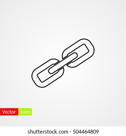 Chain link icon vector, flat design best vector icon