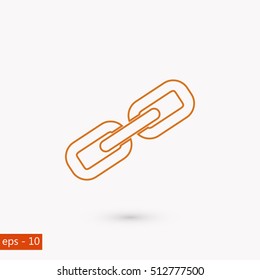 Chain link icon vector, flat design best vector icon
