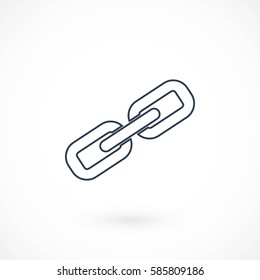 Chain link icon vector, flat design best vector icon