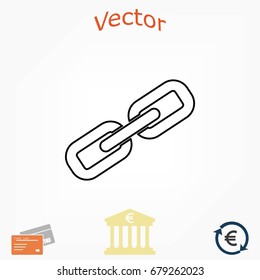 Chain link icon vector, flat design best vector icon