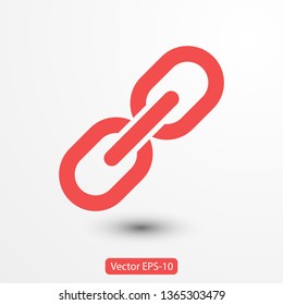 Chain, link icon vector. Link icon. Hyperlink chain symbol. Chain vector symbol. External Link icon isolated. Link Icon Flat Design