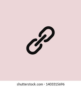 Chain, link icon vector. Link icon. Hyperlink chain symbol. Chain vector symbol. External Link icon isolated. Link Icon Flat Design