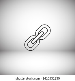 Chain, link icon vector. Link icon. Hyperlink chain symbol. Chain vector symbol. External Link icon isolated. Link Icon Flat Design