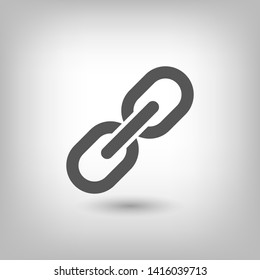 Chain, link icon vector. Link icon. Hyperlink chain symbol. Chain vector symbol. External Link icon isolated. Link Icon Flat Design