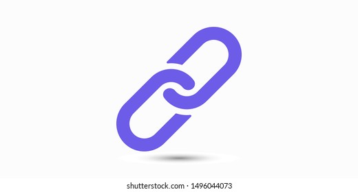 Chain, link icon vector. Link icon. Hyperlink chain symbol. Chain vector symbol. External Link icon isolated. Link Icon Flat Design