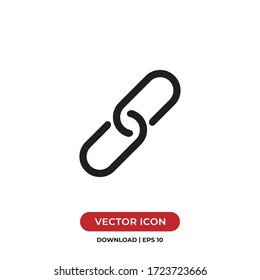 Chain Link Icon Vector. Hyperlink Sign