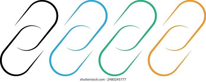 Chain, link icon vector. Link icon. Hyperlink chain symbol.