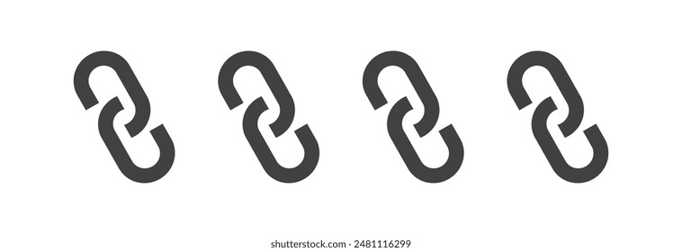 Chain, link icon vector. Link icon. Hyperlink chain symbol. Chain vector symbol design eps 10