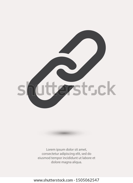 Chain, link icon vector. Link icon. Hyperlink\
chain symbol. Chain vector symbol. External Link icon isolated.\
Link Icon Flat Design