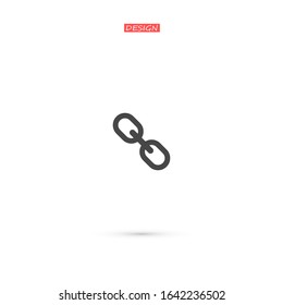 icono de enlace de cadena, ilustración vectorial. Estilo de diseño plano