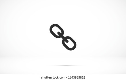 chain link icon, vector illustration. Flat design style
