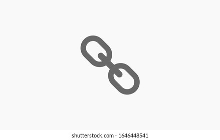 icono de enlace de cadena, ilustración vectorial. Estilo de diseño plano