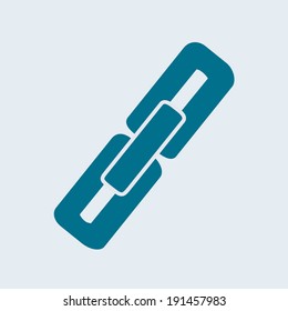 chain link icon, vector illustration. Flat design style