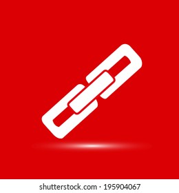 chain link icon, vector illustration. Flat design style