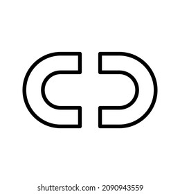 chain link icon. Vector illustration. Link sign. 