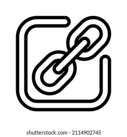 chain link icon. Vector illustration. Link sign. 