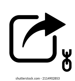 chain link icon. Vector illustration. Link sign. 