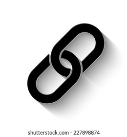 chain link icon - vector illustration with shadow