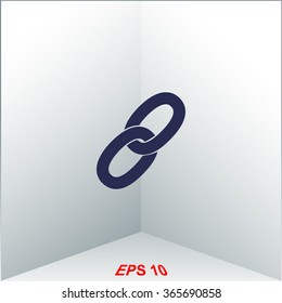 Chain link icon, vector illustration