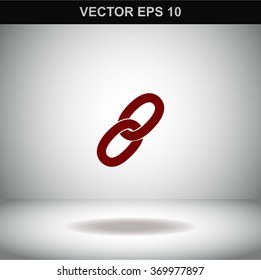 Chain link icon, vector illustration