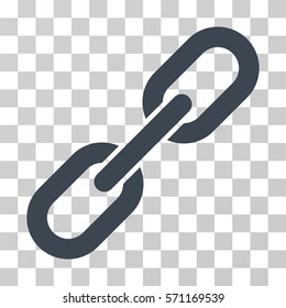 Chain Link icon. Vector illustration style is flat iconic symbol, smooth blue color, transparent background. Designed for web and software interfaces.