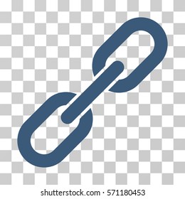 Chain Link icon. Vector illustration style is flat iconic symbol, blue color, transparent background. Designed for web and software interfaces.