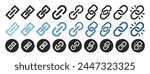 Chain, link icon vector. Link icon, internet url symbol connect button