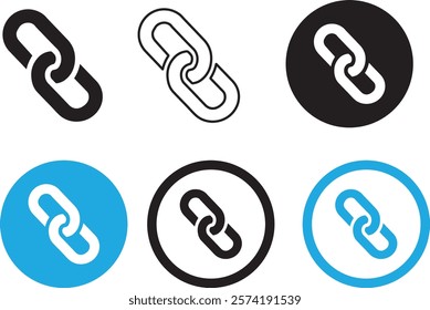 Chain, link icon vector. Link icon, internet url symbol connect button vector on white background