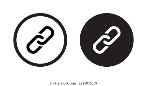 Chain, link icon vector isolated on circle background