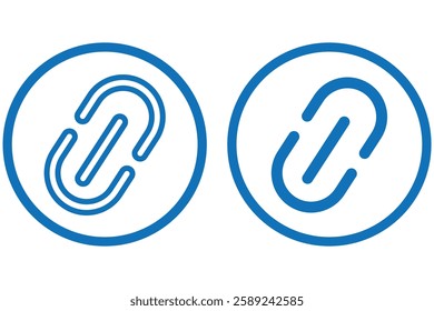 Chain, link icon vector isolated on circle background. vector illustration eps 888. link icon.