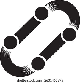 Chain, link icon vector isolated on circle background eps 888.