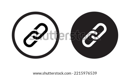 Chain, link icon vector isolated on circle background