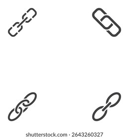 chain link icon vector logo template