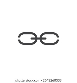 chain link icon vector logo template