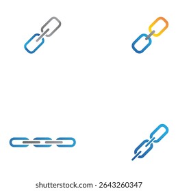 chain link icon vector logo template