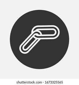 Chain, link icon vector. Link template black color editable. Hyperlink chain symbol Flat vector sign isolated on background