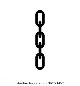 Chain, link icon vector. Link template black color editable. Hyperlink chain symbol Flat vector sign isolated on background