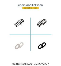 chain and link icon web and app