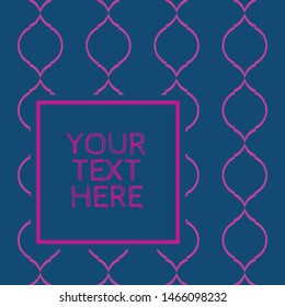 chain link inspired  pattern design in blue and pink