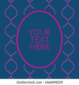 chain link inspired  pattern design in blue and pink