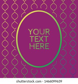 chain link inspired pattern design in purple, green and yellow