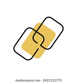 Chain, link line colourful vector icon