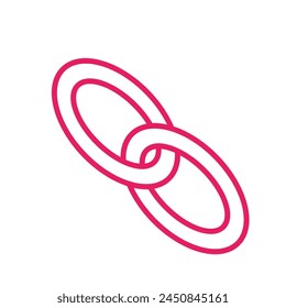 Chain, Link Line Icon interconnected. Suitable For Mobile and Web
