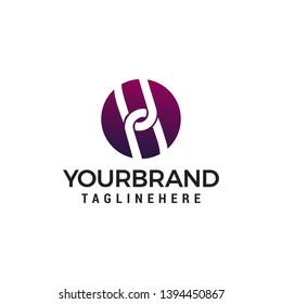 chain Link logo design concept template vector