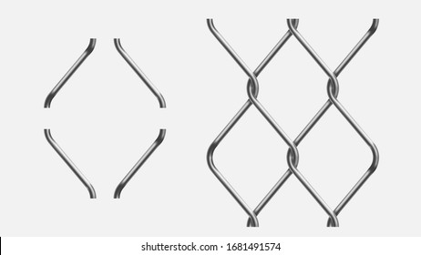 chain link metal fence elements