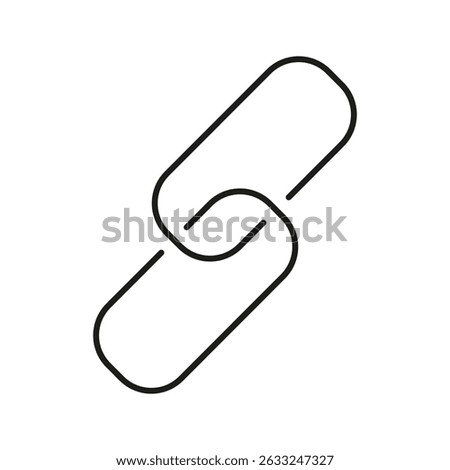 Chain Link Outline Icon. Connectivity, Networking, And Link Building Symbol. Represents Connection, Relationship, And Integration. Editable Stroke. Isolated Vector Illustration.