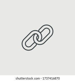 Chain link vector icon illustration sign