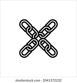 chain link vector icon, vector illustration on white background.